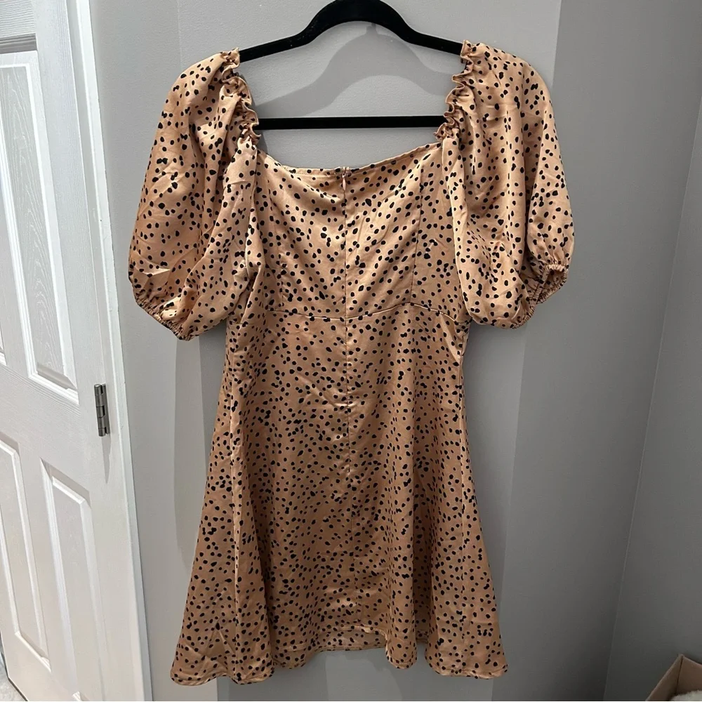 NWT Missguided Milkmaid Skater Dress Dalmatian Print-6
